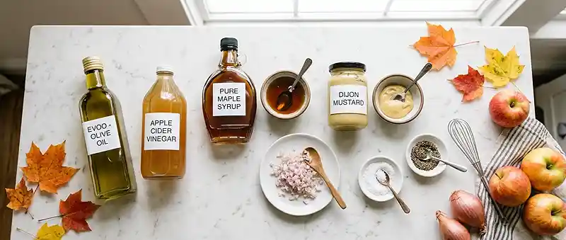 Maple Apple Cider Dijon Dressing 2 easy homemade maple apple for autumn green salads