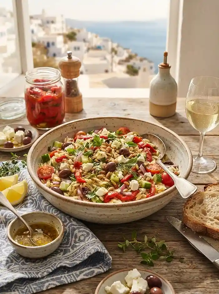 Roasted Red Pepper Feta Orzo Salad 4 easy roasted red pepper for september picnic tables