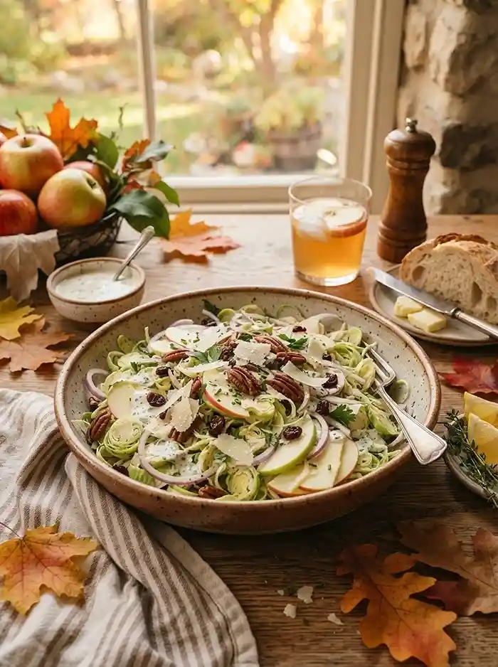 easy shaved brussels apple for back to school lunches