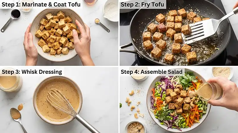 Sesame Tofu Edamame Crunch Salad 3 edamame crunch salad