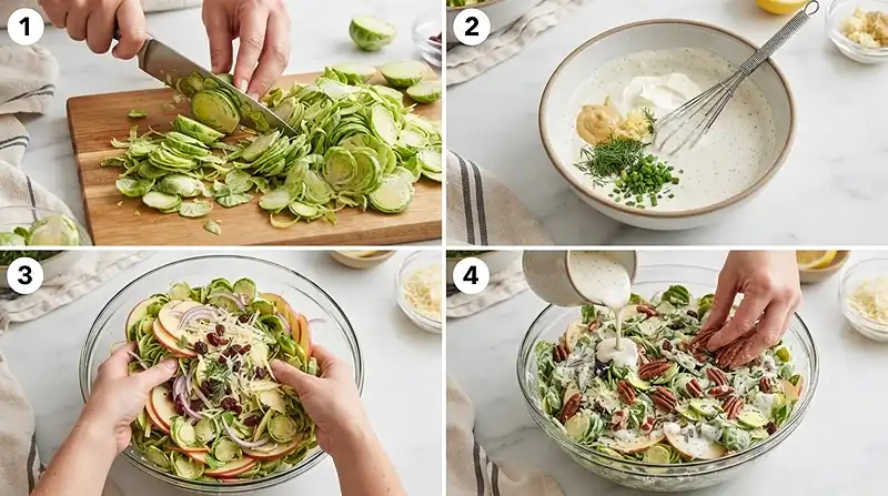 fresh brussels apple for healthy side salads