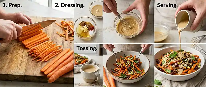 Roasted Carrot Date Tahini Salad 3 fresh carrot date for labor day parties