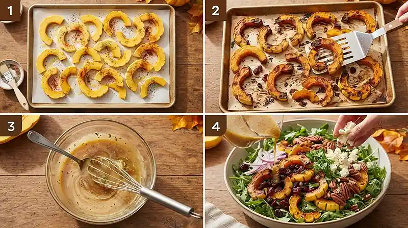 Roasted Delicata Cranberry Feta Salad 3 fresh delicata cranberry for labor day parties