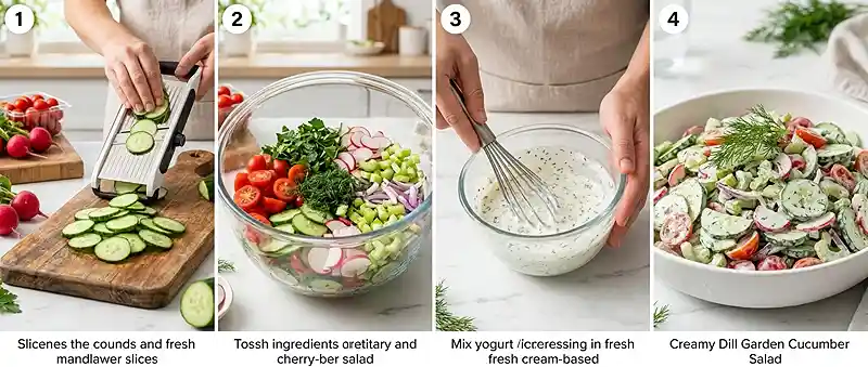 Creamy Dill Garden Cucumber Salad 3 fresh dill garden for healthy side salads