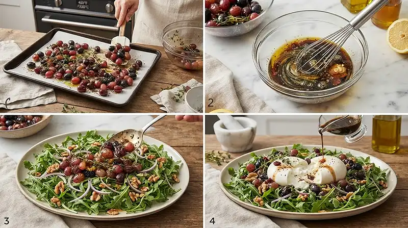 fresh grape burrata for labor day parties