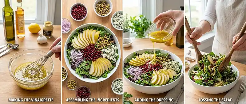 Pear Pomegranate Pistachio Salad 3 fresh pomegranate pistachio for labor day parties