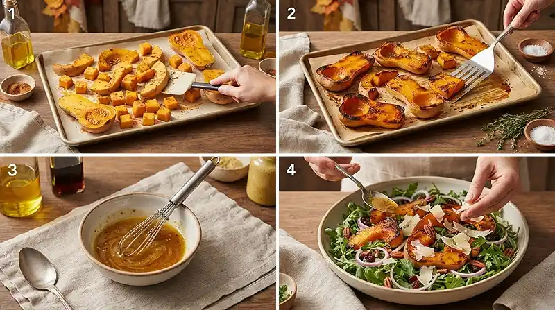 Honeynut Squash Arugula Parmesan Salad 3 fresh squash arugula for labor day parties