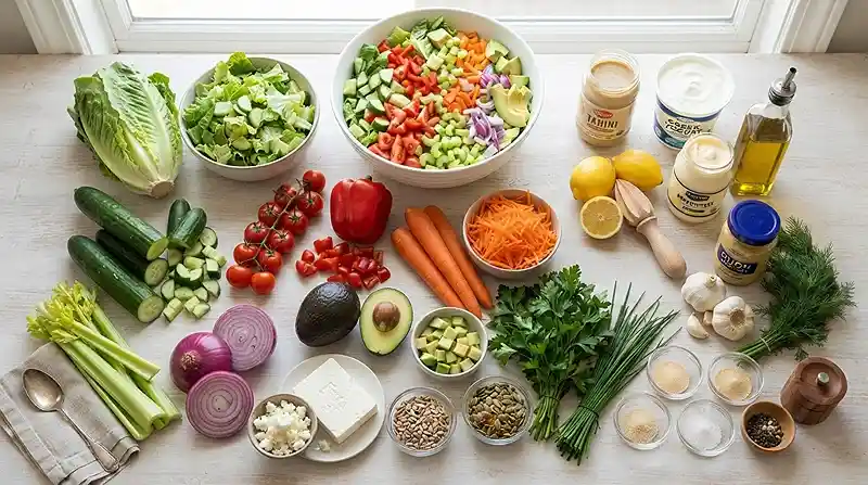 garden tahini salad