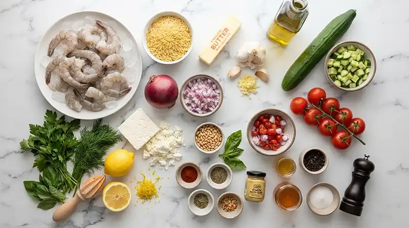 Garlic Butter Shrimp Orzo Salad 2 garlic butter salad