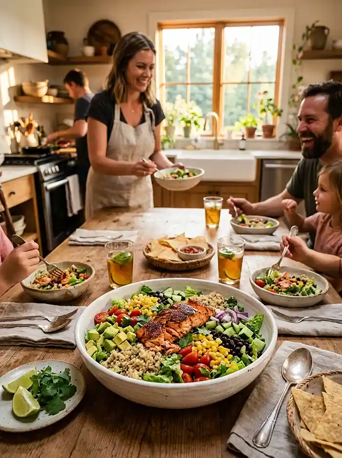 Chili Lime Salmon Quinoa Chop 4 healthy chili lime salmon for september dinner salads