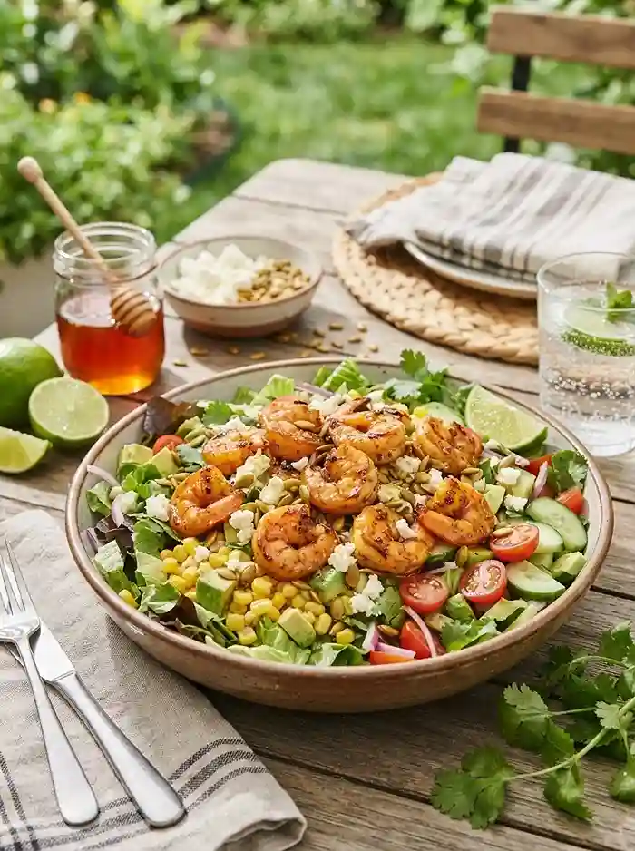 Hot Honey Shrimp Corn Salad 4 healthy hot honey shrimp for september dinner salads