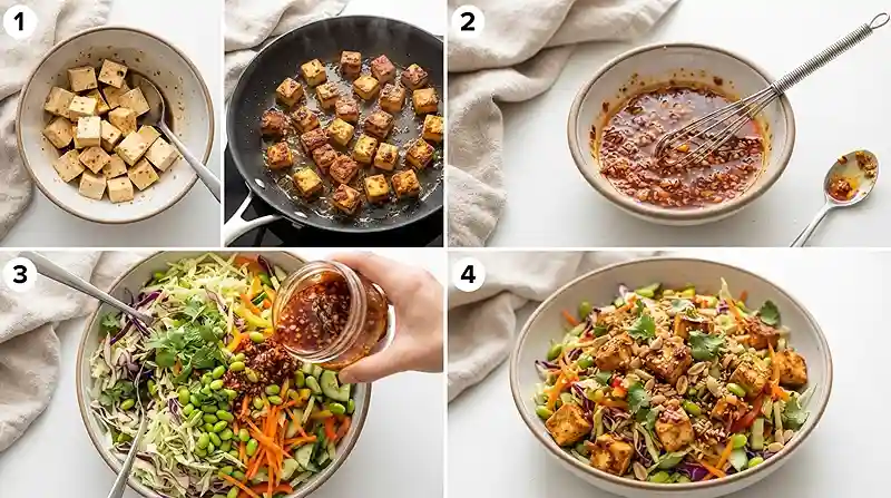 Chili Crisp Tofu Cabbage Salad 3 high protein chili crisp for easy weeknight dinners