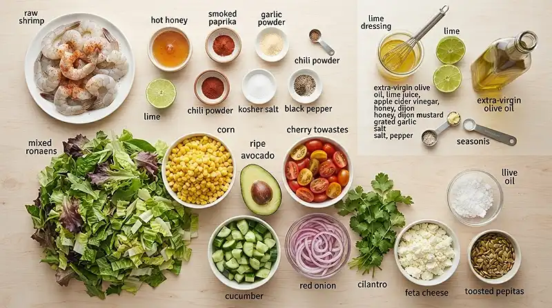 Hot Honey Shrimp Corn Salad 2 high protein hot honey for easy weeknight dinners
