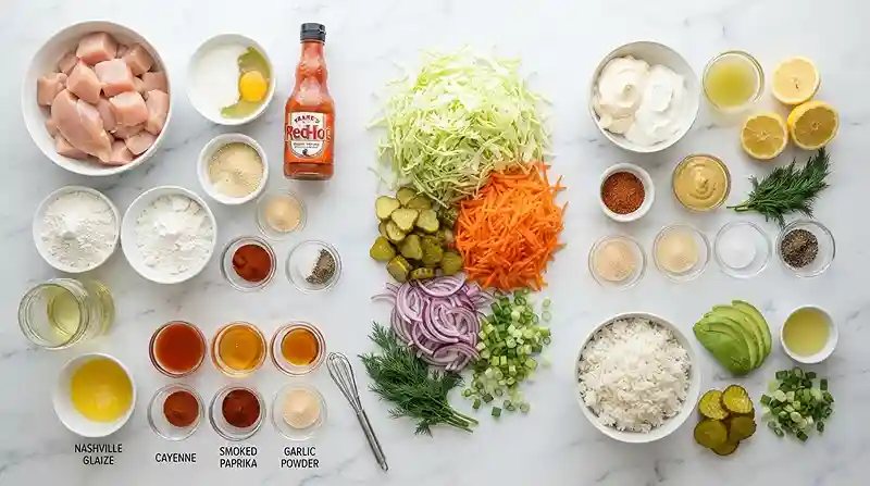 Nashville Chicken Pickle Slaw Bowl 2 high protein nashville chicken for easy weeknight dinners