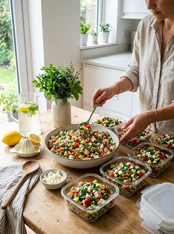 Lemon Herb Turkey Quinoa Chop 4 lunch salad