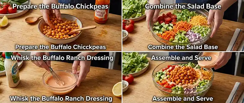 Buffalo Chickpea Ranch Chop Salad 3 make ahead chickpea ranch for lunch box meals
