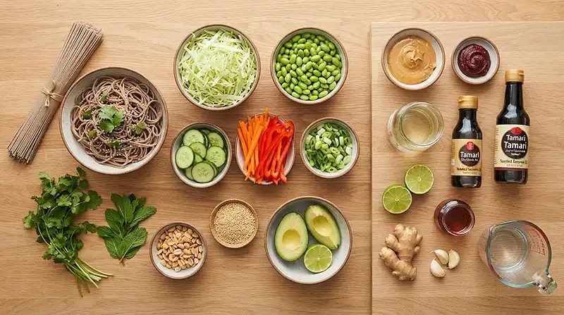 Gochujang Peanut Noodle Salad 2 make ahead gochujang peanut for football tailgate sides