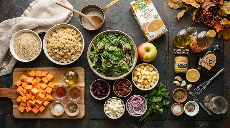 Harvest Quinoa Pecan Crunch Salad 2 make ahead harvest quinoa for football tailgate sides