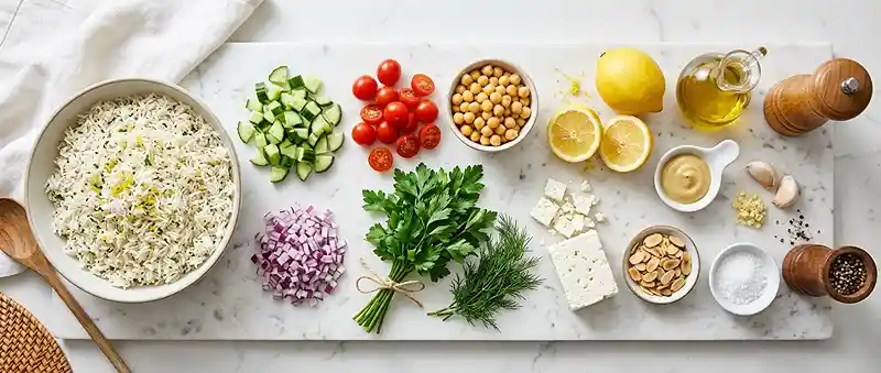 Lemon Herb Rice Pilaf Salad 2 make ahead lemon herb for football tailgate sides