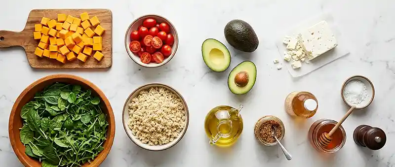 Roasted Squash Quinoa Feta Salad 2 make ahead roasted squash for football tailgate sides