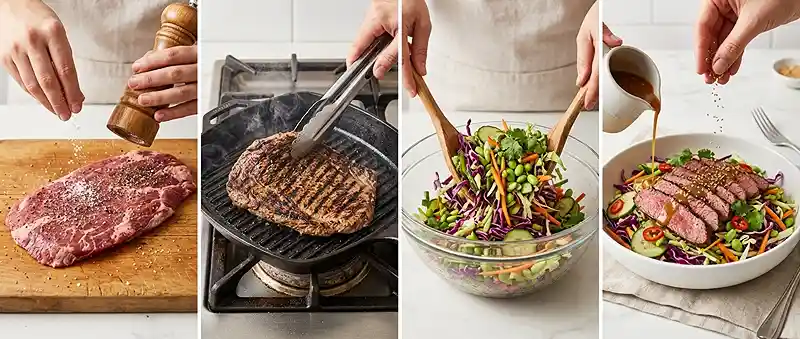 make ahead steak cucumber for lunch box meals