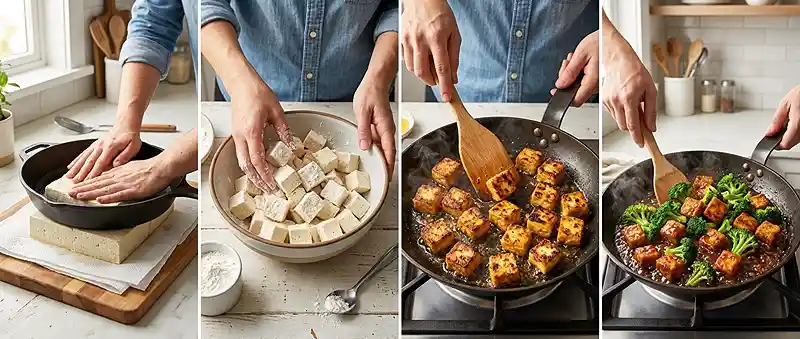 Teriyaki Tofu Broccoli Crunch Bowl 3 make ahead tofu broccoli for lunch box meals
