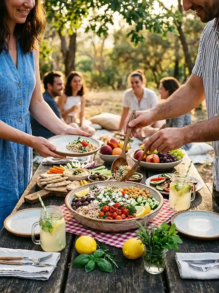 Tomato Feta Brown Rice Salad 4 picnic salad