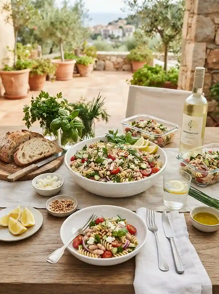 White Bean Pasta Salad With Herbs 4 potluck salad