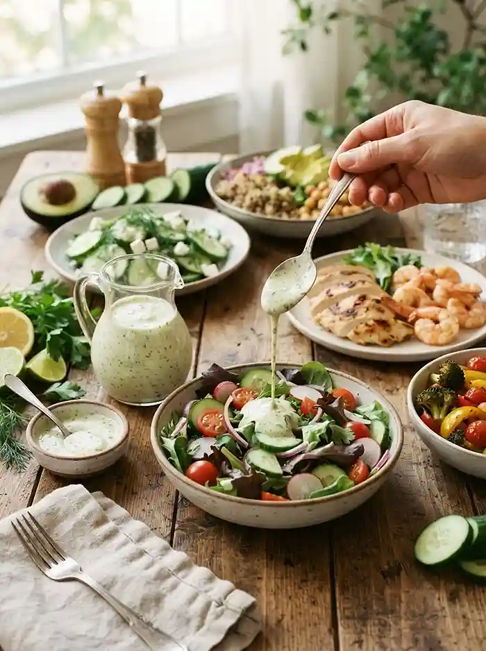Avocado Cucumber Herb Dressing 4 salad dressing recipe