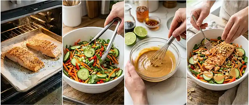 Spicy Peanut Salmon Cucumber Salad 3 salmon cucumber salad