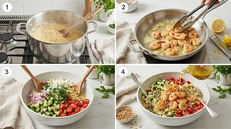 Garlic Butter Shrimp Orzo Salad 3 shrimp orzo salad