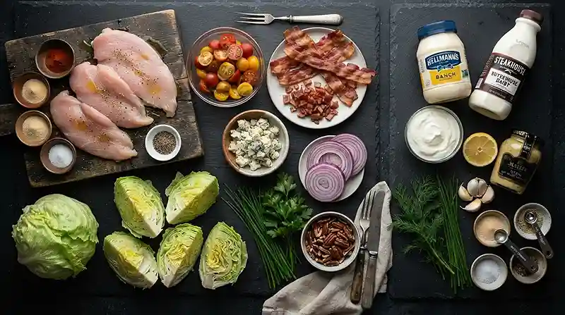 Steakhouse Turkey Wedge Salad 2 steakhouse turkey salad