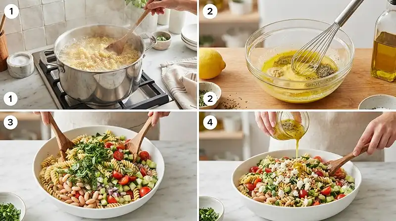 White Bean Pasta Salad With Herbs 3 with herbs salad