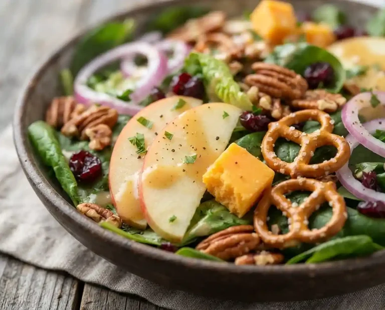 Apple Cheddar Pretzel Harvest Salad