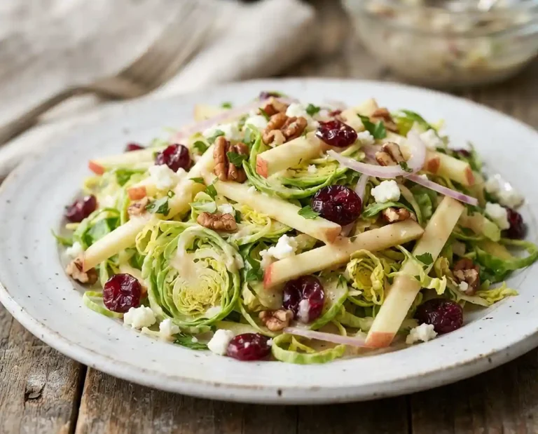 Brussels Apple Cranberry Slaw