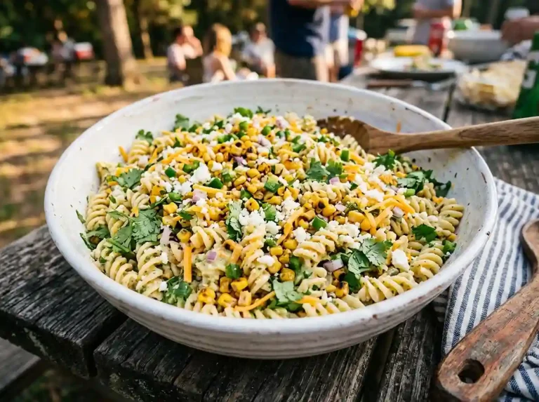 Cheddar Jalapeno Street Corn Pasta Salad