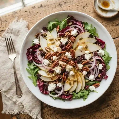Cider Pear Radicchio Crunch Salad