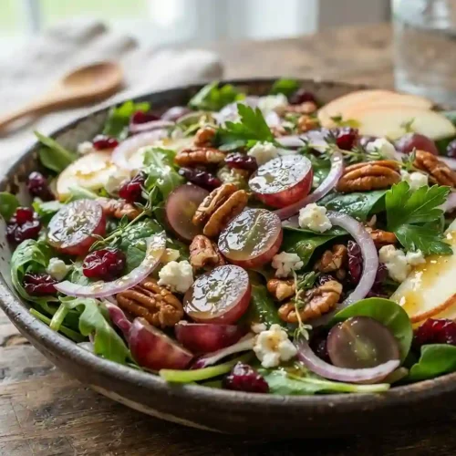 Harvest Grape Pecan Greens Salad