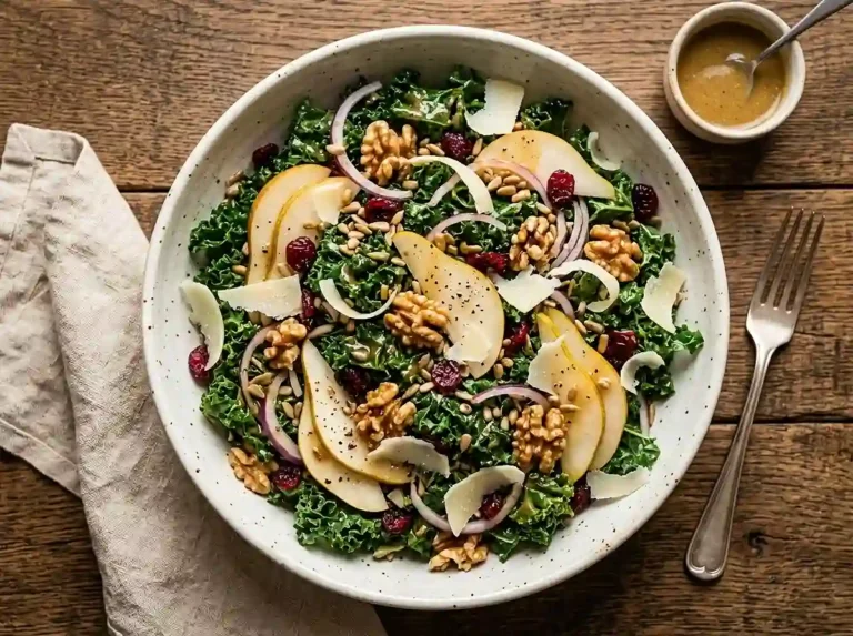 Kale Pear Parmesan Crunch Salad