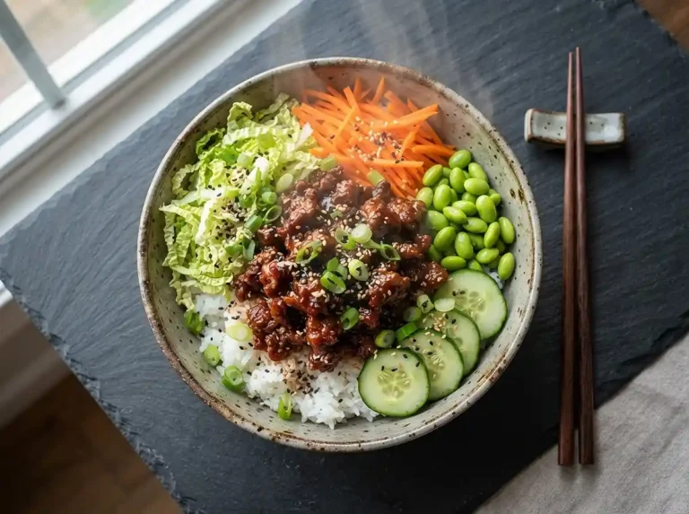 Korean Beef Cabbage Crunch Bowl