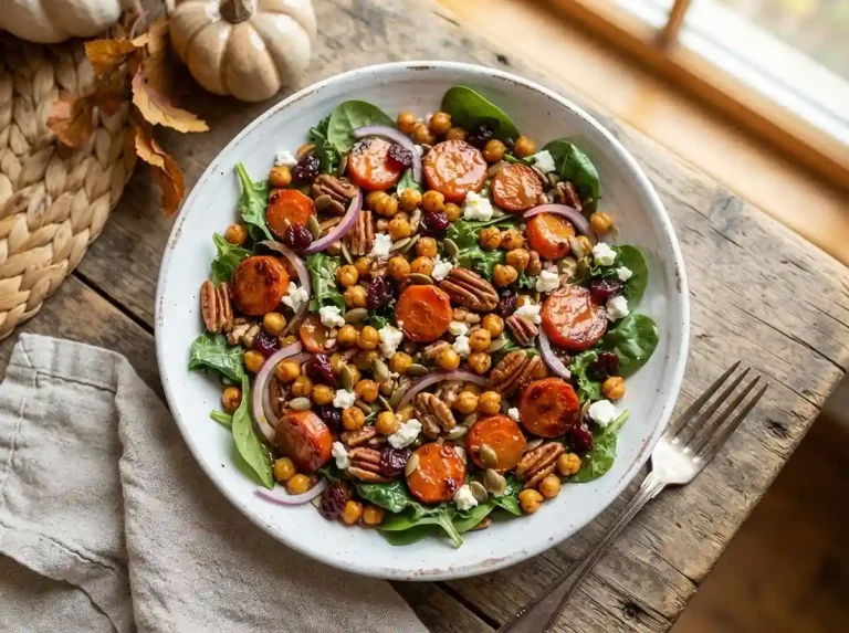 Maple Carrot Chickpea Harvest Salad