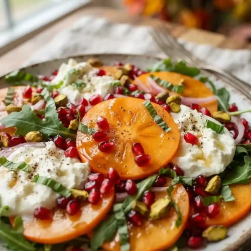Persimmon Pomegranate Burrata Salad 5 Persimmon Pomegranate Burrata Salad