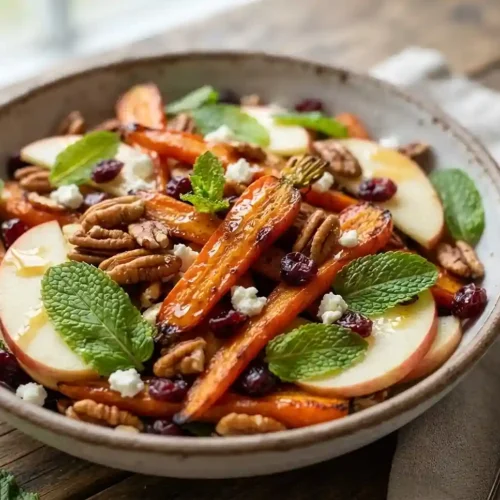 Roasted Carrot Apple Mint Salad 5 Roasted Carrot Apple Mint Salad