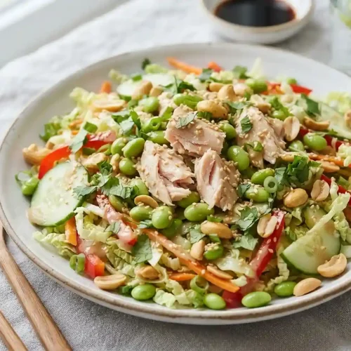 Sesame Edamame Tuna Crunch Salad 5 Sesame Edamame Tuna Crunch Salad