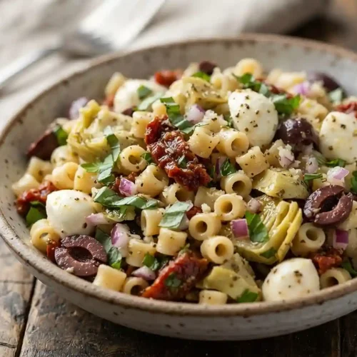 Sun Dried Tomato Artichoke Mini Pasta Salad 5 Sun Dried Tomato Artichoke Mini Pasta Salad