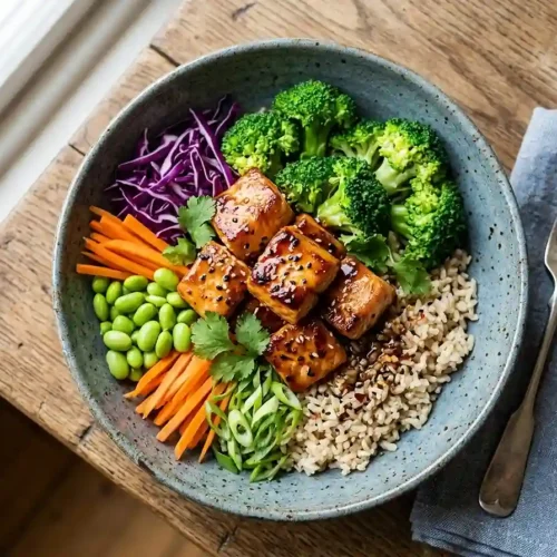 Teriyaki Salmon Broccoli Crunch Bowl 5 Teriyaki Salmon Broccoli Crunch Bowl