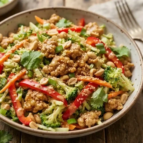 Thai Peanut Turkey Broccoli Slaw Salad 5 Thai Peanut Turkey Broccoli Slaw Salad
