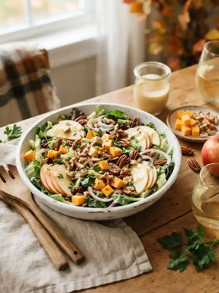 Apple Cheddar Pretzel Harvest Salad 4 beautiful apple cheddar pretzel for peak fall entertaining