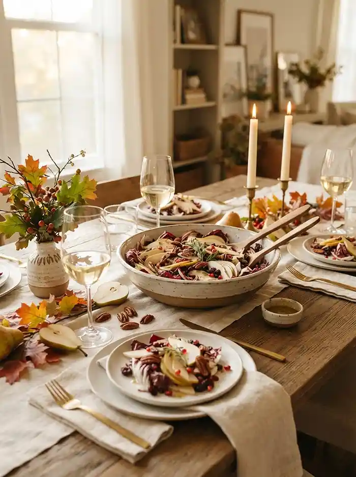 beautiful cider pear radicchio for peak fall entertaining