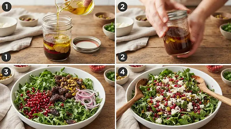 Date Pomegranate Arugula Salad 3 beautiful date pomegranate arugula for peak fall entertaining